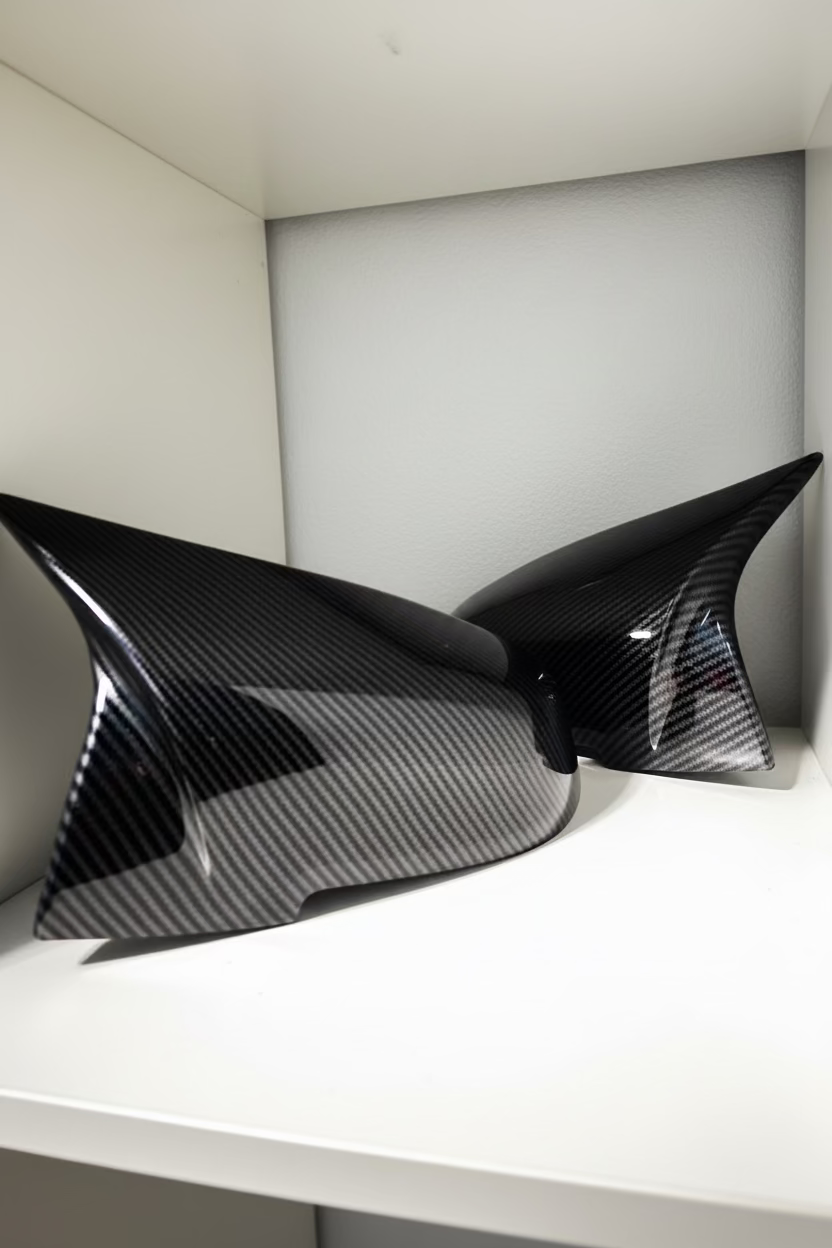 Carbon Black Mirror Cover Caps for BMW 1/2/3/4 Series (F20/F30/F32)