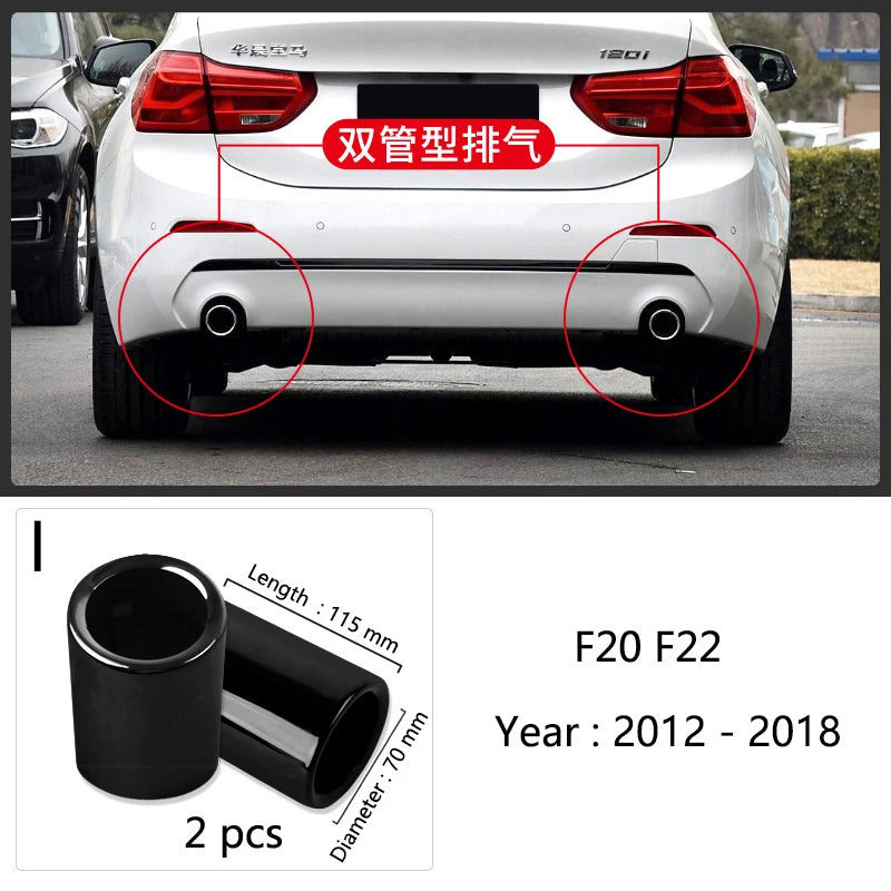 BMW Car-Styling Stainless Steel Car Exhaust Muffler TailPipes Cover