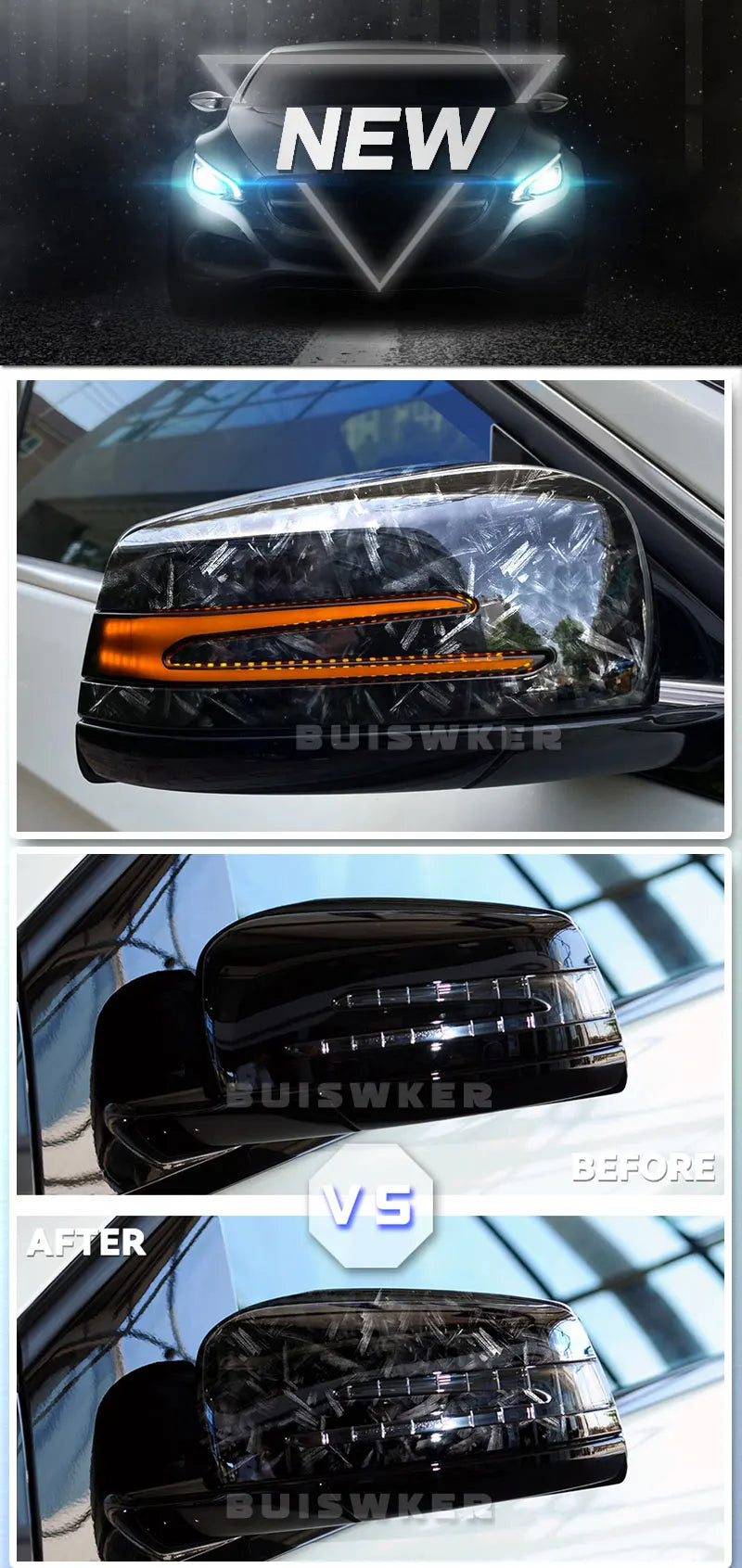 Mercedes Benz Carbon Fiber Car Rearview Mirror Cover
