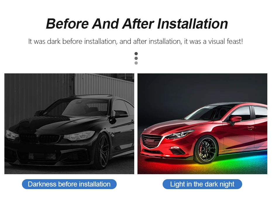 Multicolor Car Under Glow LED Lights