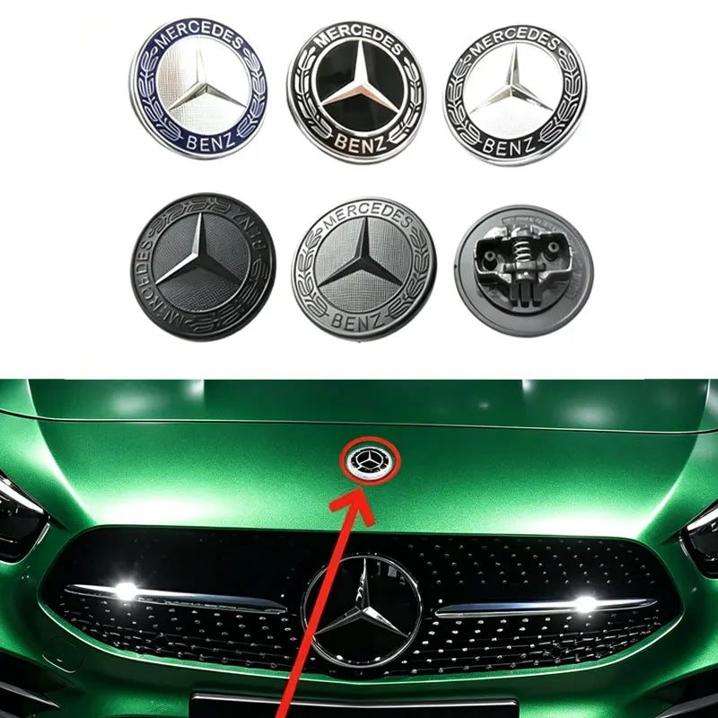57mm car aluminum hood emblem front badge modification accessories suitable