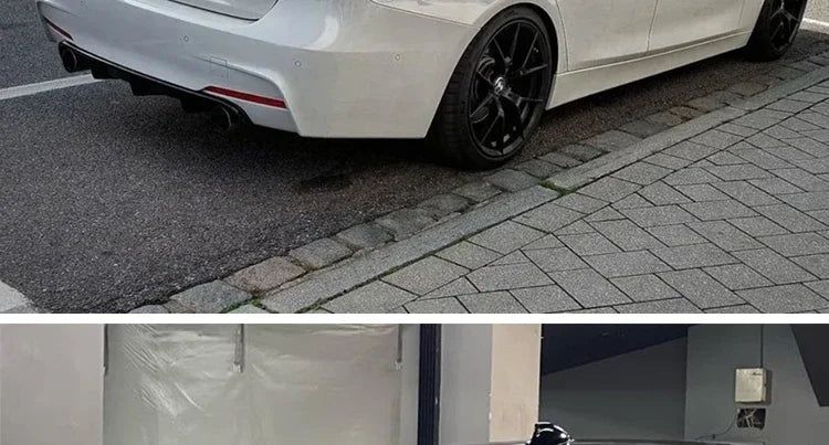 Sensefull Carbon Fiber Rear Bumper Lip Trunk Wing MP M4 PSM Style Roof Spoiler Kit For BMW 3 Series F30 F31 F35 2012-2019 Gloss Black
