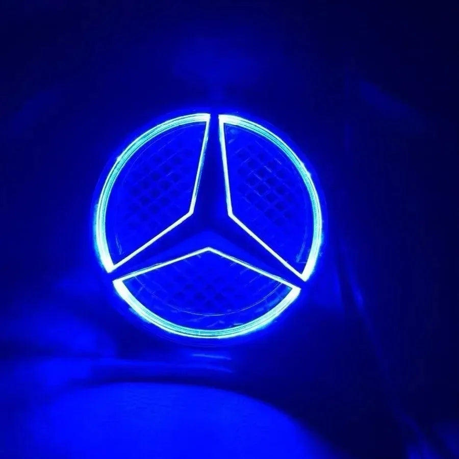 White Blue Red Light Car Front Grilled Star Emblem LED Illuminated Logo for Mercedes Benz W205 C E R ML GL GLA CLA CLS 2013-2016