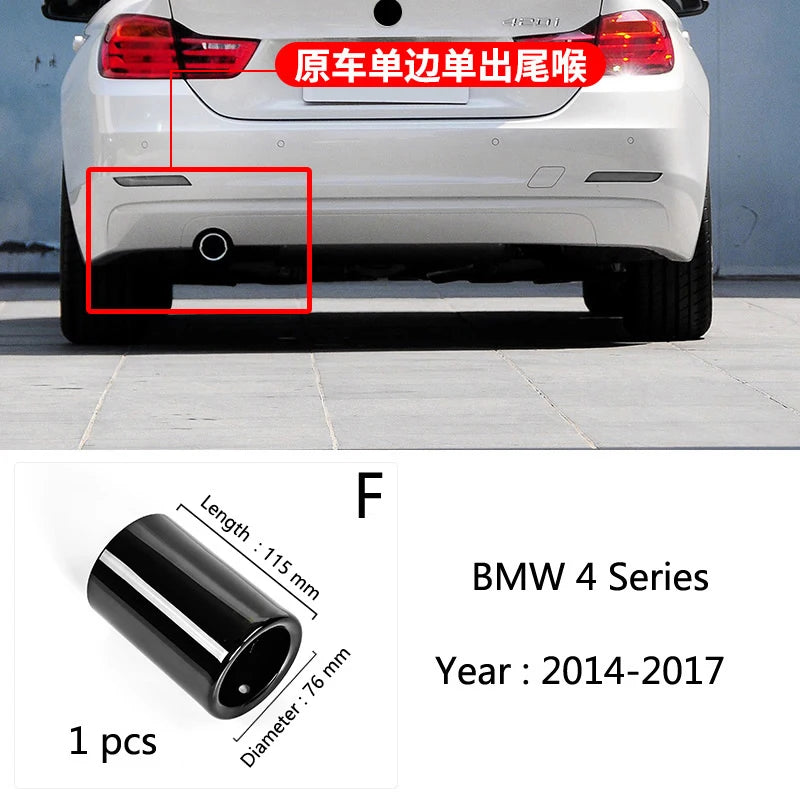 BMW Car-Styling Stainless Steel Car Exhaust Muffler TailPipes Cover