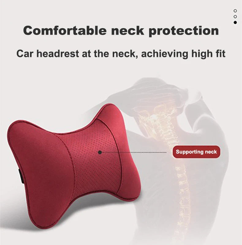 2pcs Breathable Car Headrest Neck Support Seat Pillow Protect Neck
