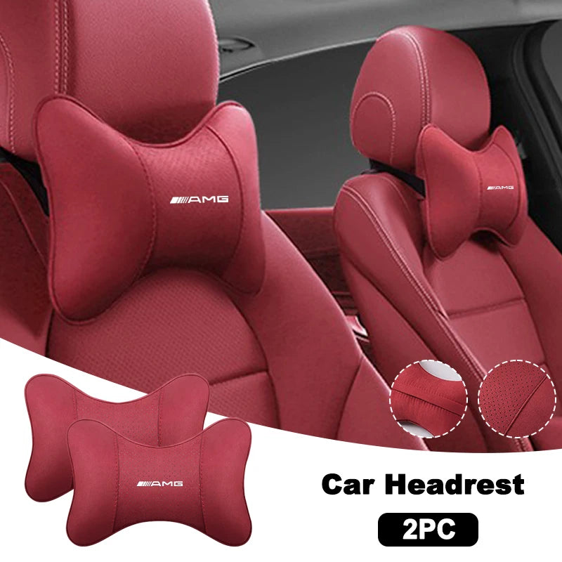 2pcs Breathable Car Headrest Neck Support Seat Pillow Protect Neck
