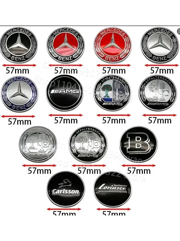 57mm car aluminum hood emblem front badge modification accessories suitable