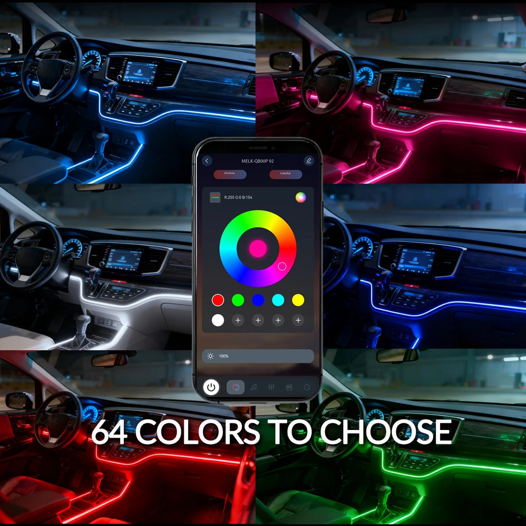 Interior Ambient Car LED Lights RGB