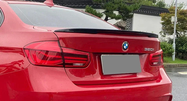 Sensefull Carbon Fiber Rear Bumper Lip Trunk Wing MP M4 PSM Style Roof Spoiler Kit For BMW 3 Series F30 F31 F35 2012-2019 Gloss Black