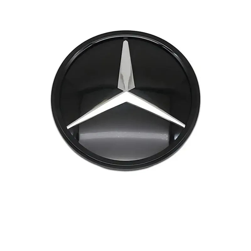 Chrome Black Silver 3D Star Badge Front Grille Emblem Logo