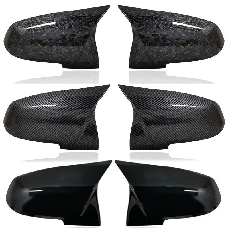 Carbon Black Mirror Cover Caps for BMW 1/2/3/4 Series (F20/F30/F32)