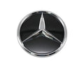 Chrome Black Silver 3D Star Badge Front Grille Emblem Logo