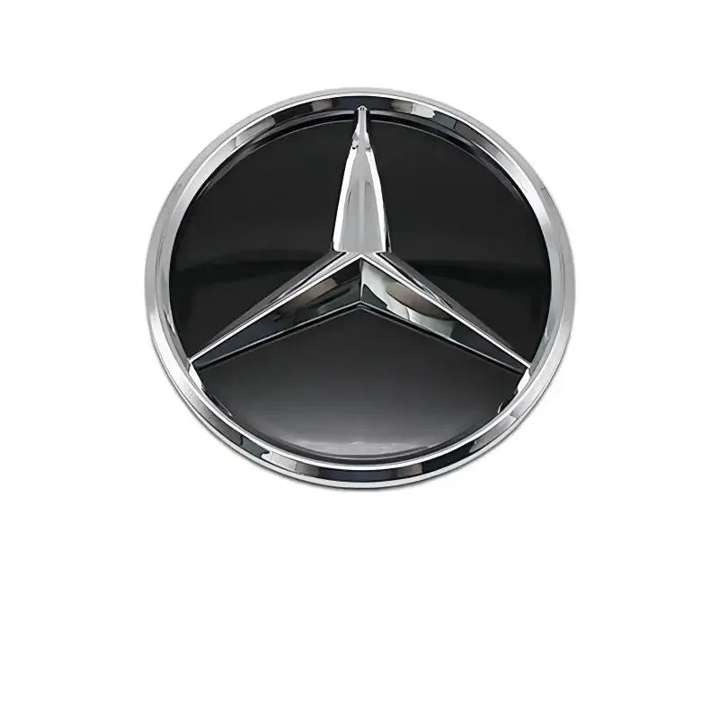 Chrome Black Silver 3D Star Badge Front Grille Emblem Logo