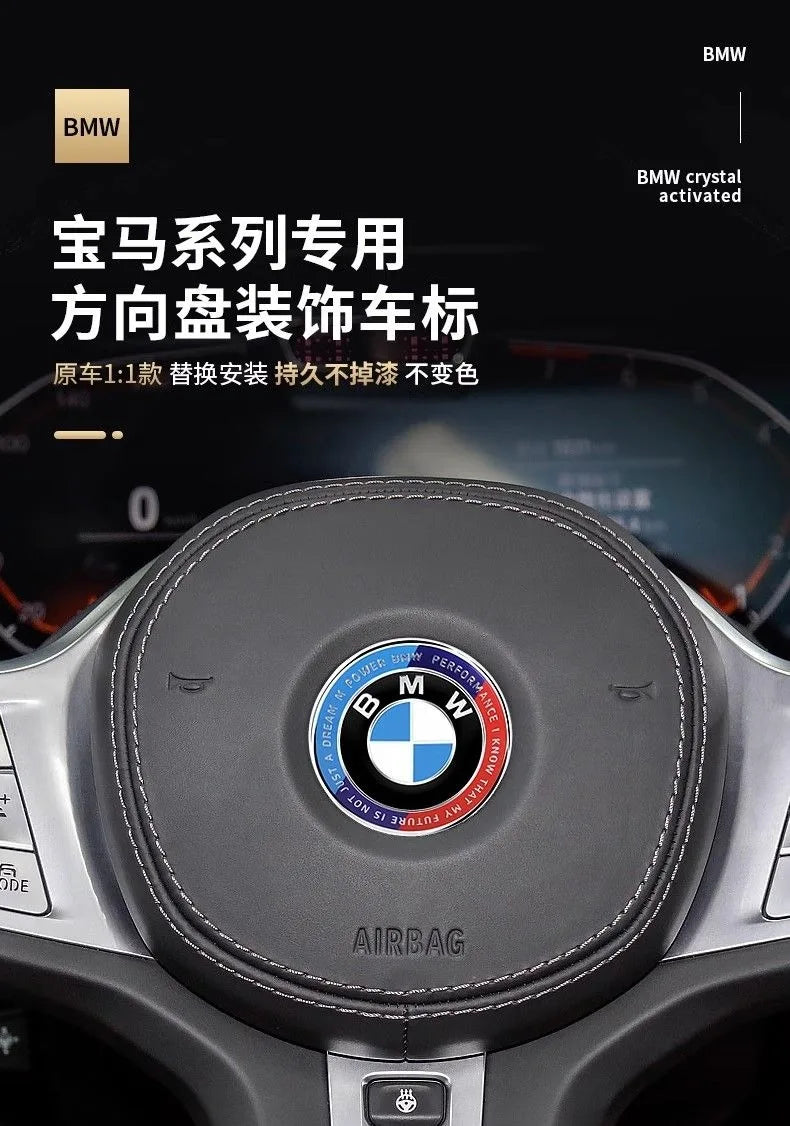 Car Steering Wheel Decoration Badge 45mm Sticker Accessories