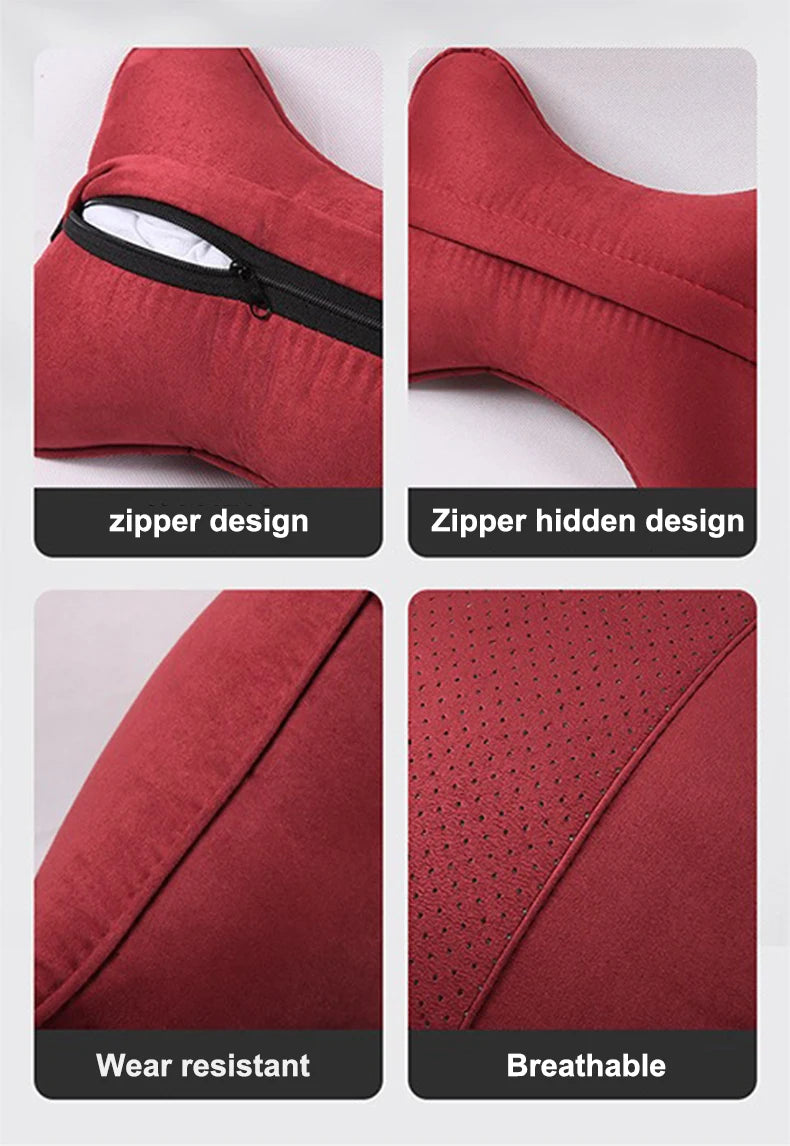 2pcs Breathable Car Headrest Neck Support Seat Pillow Protect Neck
