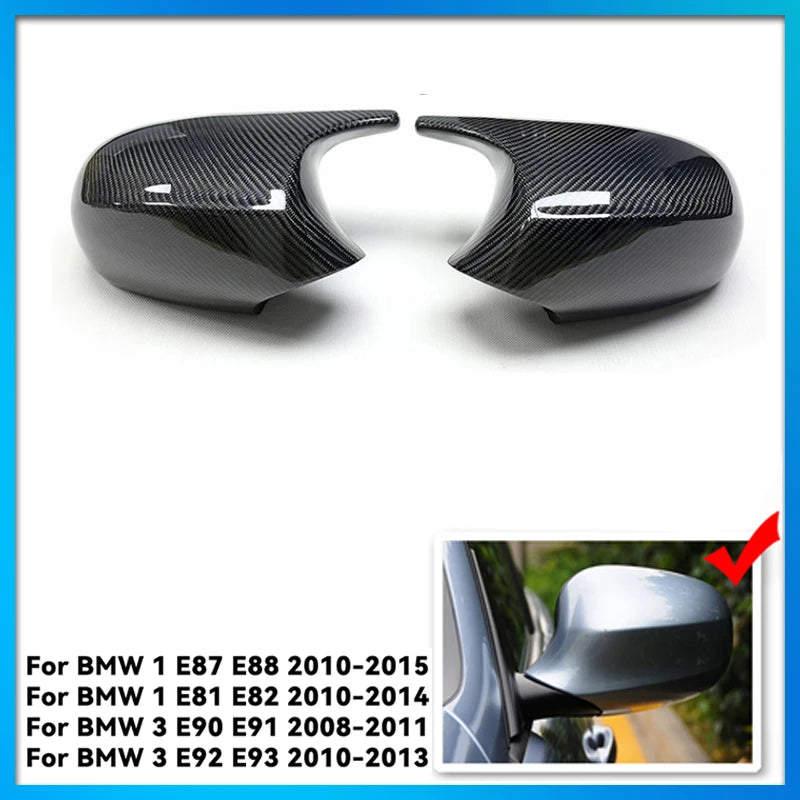 Carbon Fiber M Look Mirror Caps for BMW 1/3 Series (E90/E92/E93)