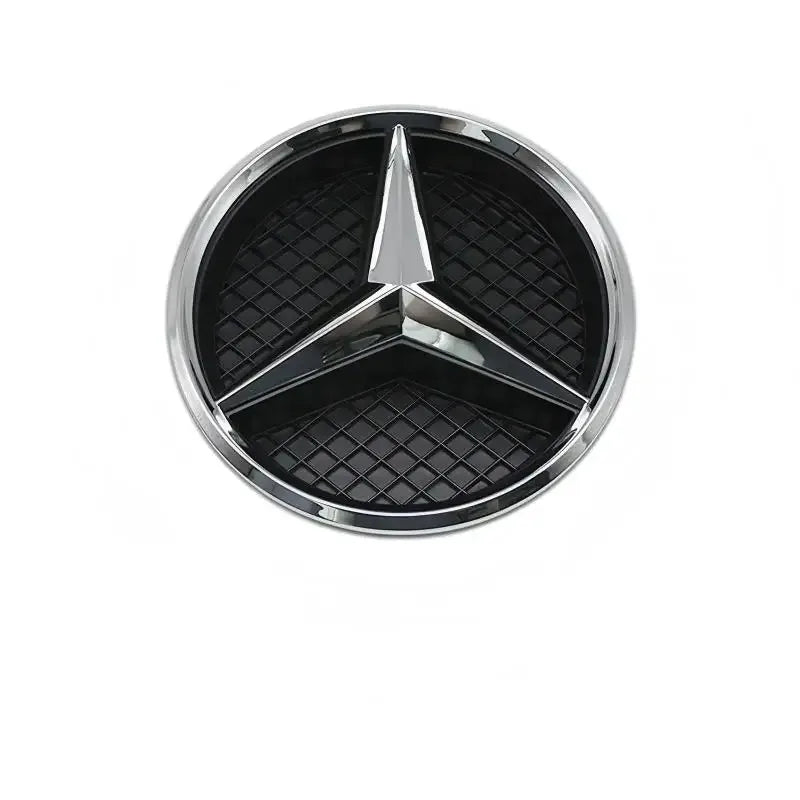 Chrome Black Silver 3D Star Badge Front Grille Emblem Logo