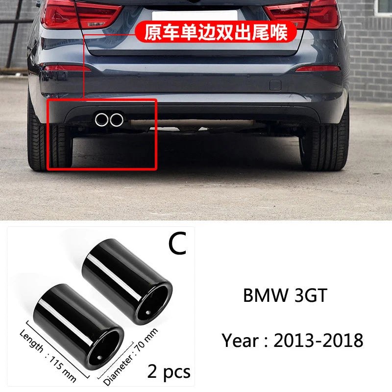 BMW Car-Styling Stainless Steel Car Exhaust Muffler TailPipes Cover