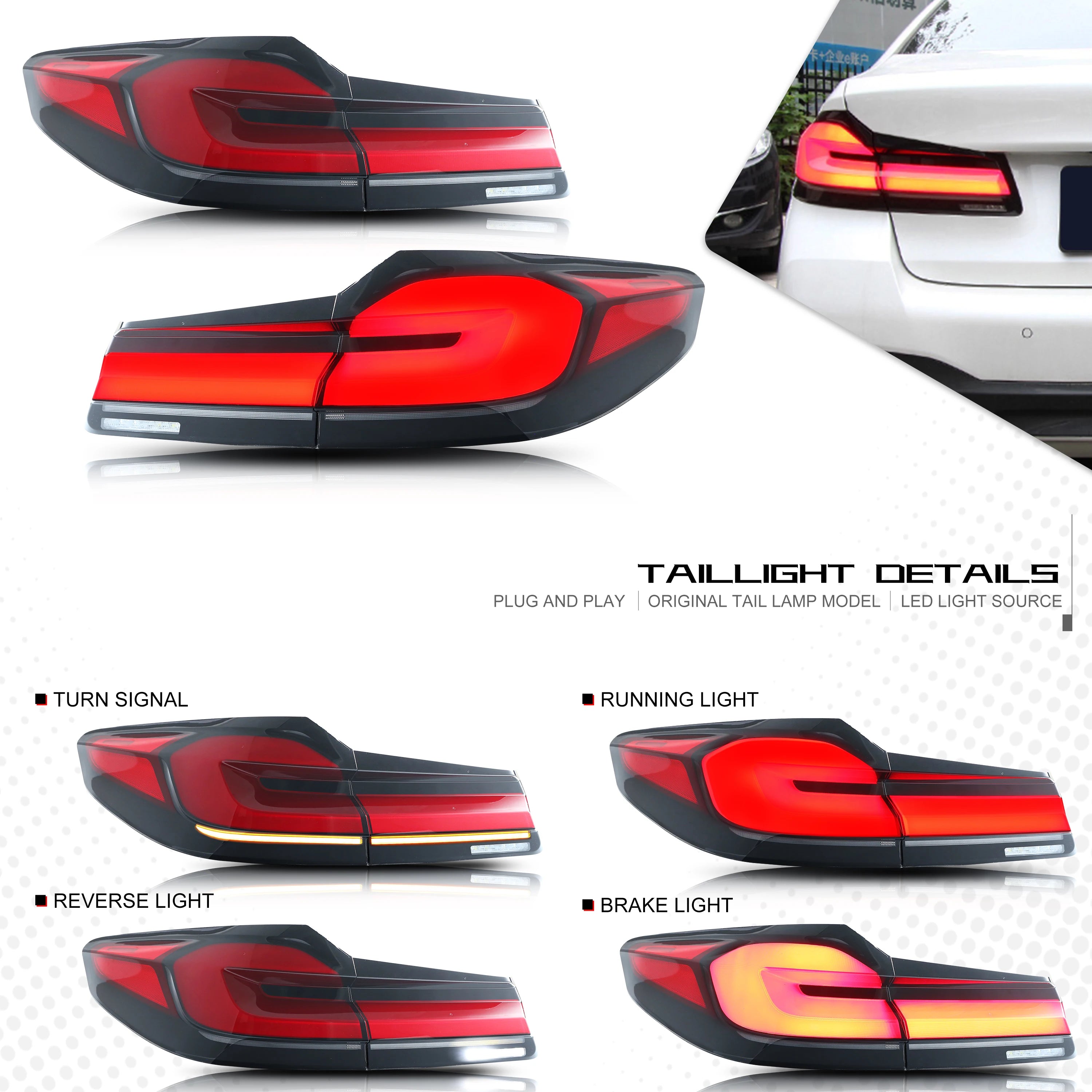 LED Tail Lights for BMW G30 F90 M5 5-Series