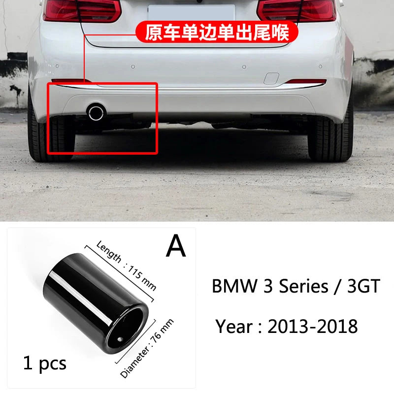 BMW Car-Styling Stainless Steel Car Exhaust Muffler TailPipes Cover