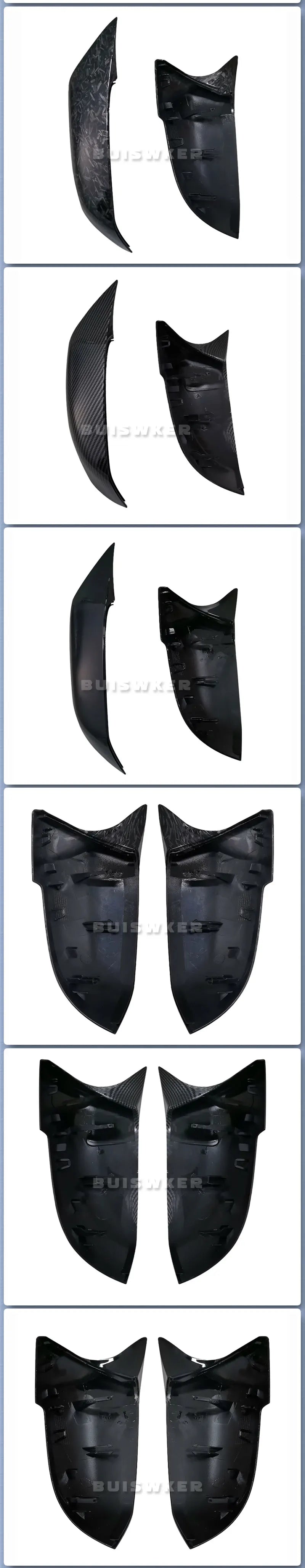 Carbon Black Mirror Cover Caps for BMW 1/2/3/4 Series (F20/F30/F32)