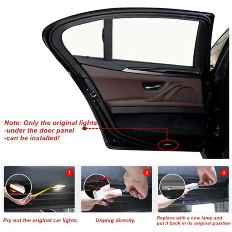 2/4Pcs for BMW Car LED welcome light is suitable Accessory