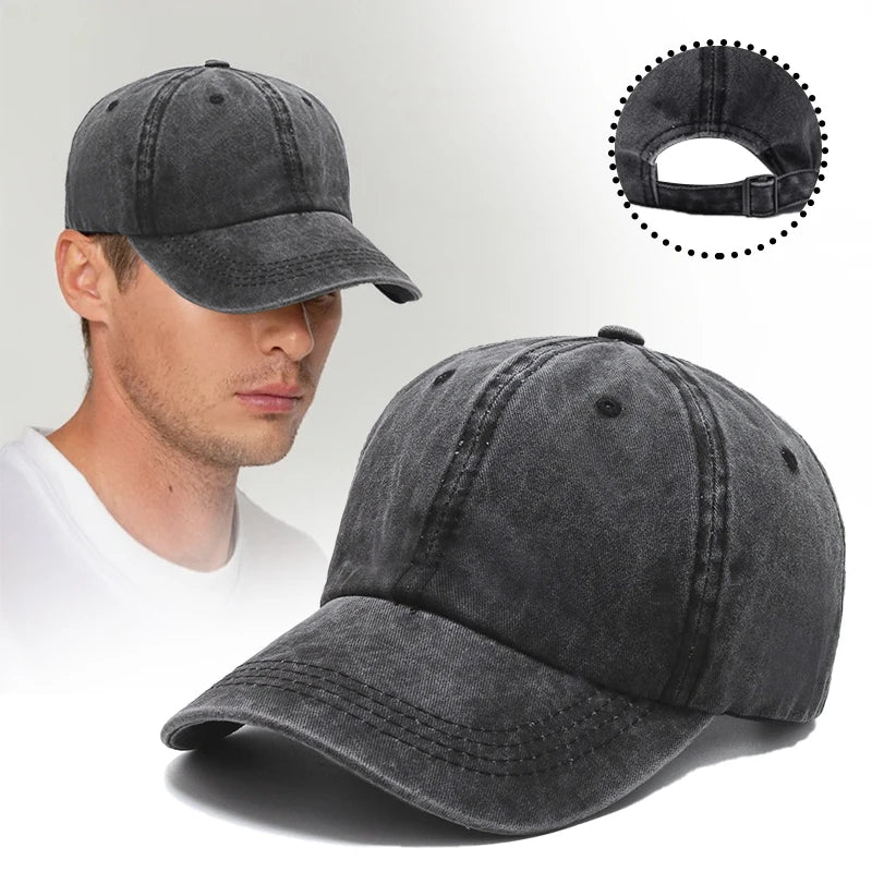 Casual Car Baseball Cap Washed Denim Vintage Caps Sunscreen Hat