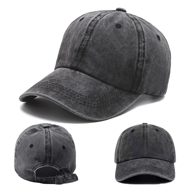 Casual Car Baseball Cap Washed Denim Vintage Caps Sunscreen Hat