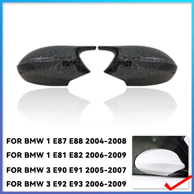 Carbon Fiber M Look Mirror Caps for BMW 1/3 Series (E90/E92/E93)