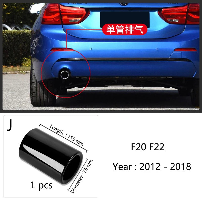 BMW Car-Styling Stainless Steel Car Exhaust Muffler TailPipes Cover