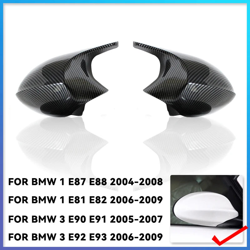 Carbon Fiber M Look Mirror Caps for BMW 1/3 Series (E90/E92/E93)