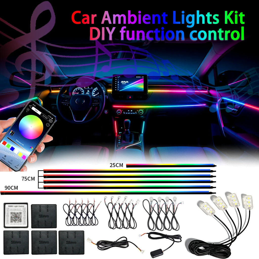 Interior Ambient Car LED Lights RGB