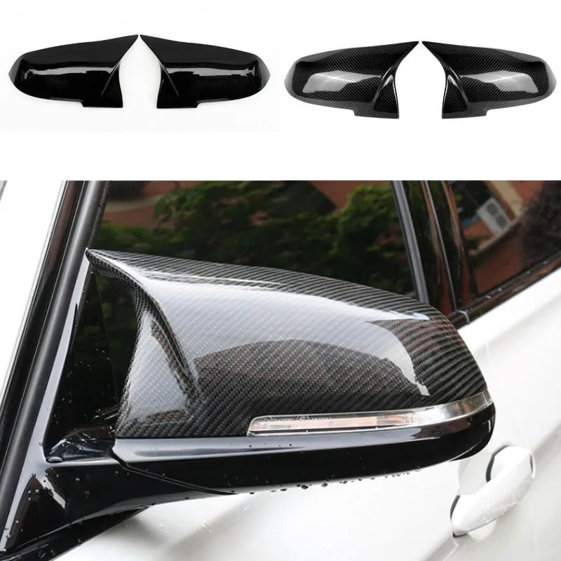 Carbon Black Mirror Cover Caps for BMW 1/2/3/4 Series (F20/F30/F32)