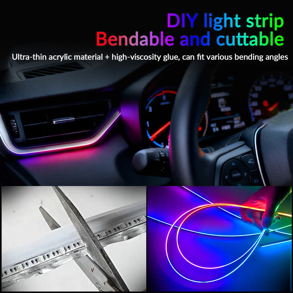 Interior Ambient Car LED Lights RGB