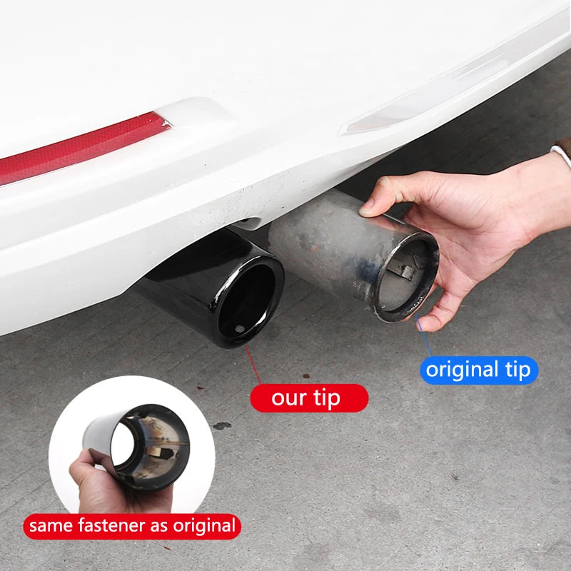 BMW Car-Styling Stainless Steel Car Exhaust Muffler TailPipes Cover