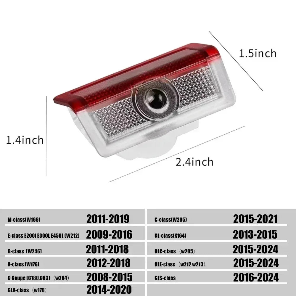 2Pcs LED Light Car Door Projector Lamps Accessories