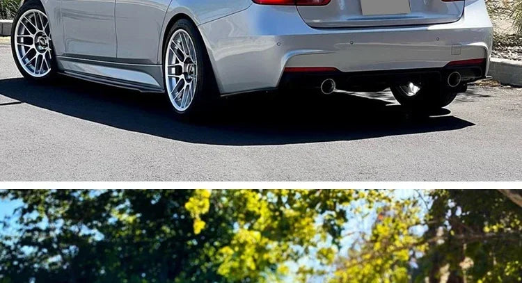 Sensefull Carbon Fiber Rear Bumper Lip Trunk Wing MP M4 PSM Style Roof Spoiler Kit For BMW 3 Series F30 F31 F35 2012-2019 Gloss Black