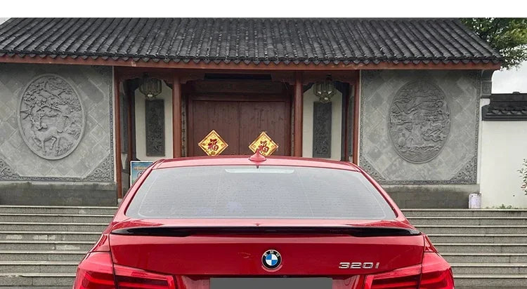 Sensefull Carbon Fiber Rear Bumper Lip Trunk Wing MP M4 PSM Style Roof Spoiler Kit For BMW 3 Series F30 F31 F35 2012-2019 Gloss Black