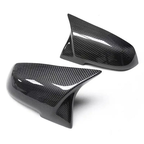 2 pieces Rearview Mirror Cover Cap Carbon Black for BMW Series 1 2 3 4 X M 220i 328i 420i F20 F21 F22 F23 F30 F32 F33 F36 X1