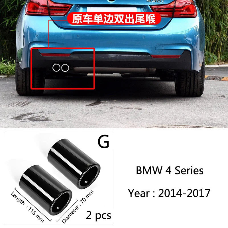BMW Car-Styling Stainless Steel Car Exhaust Muffler TailPipes Cover