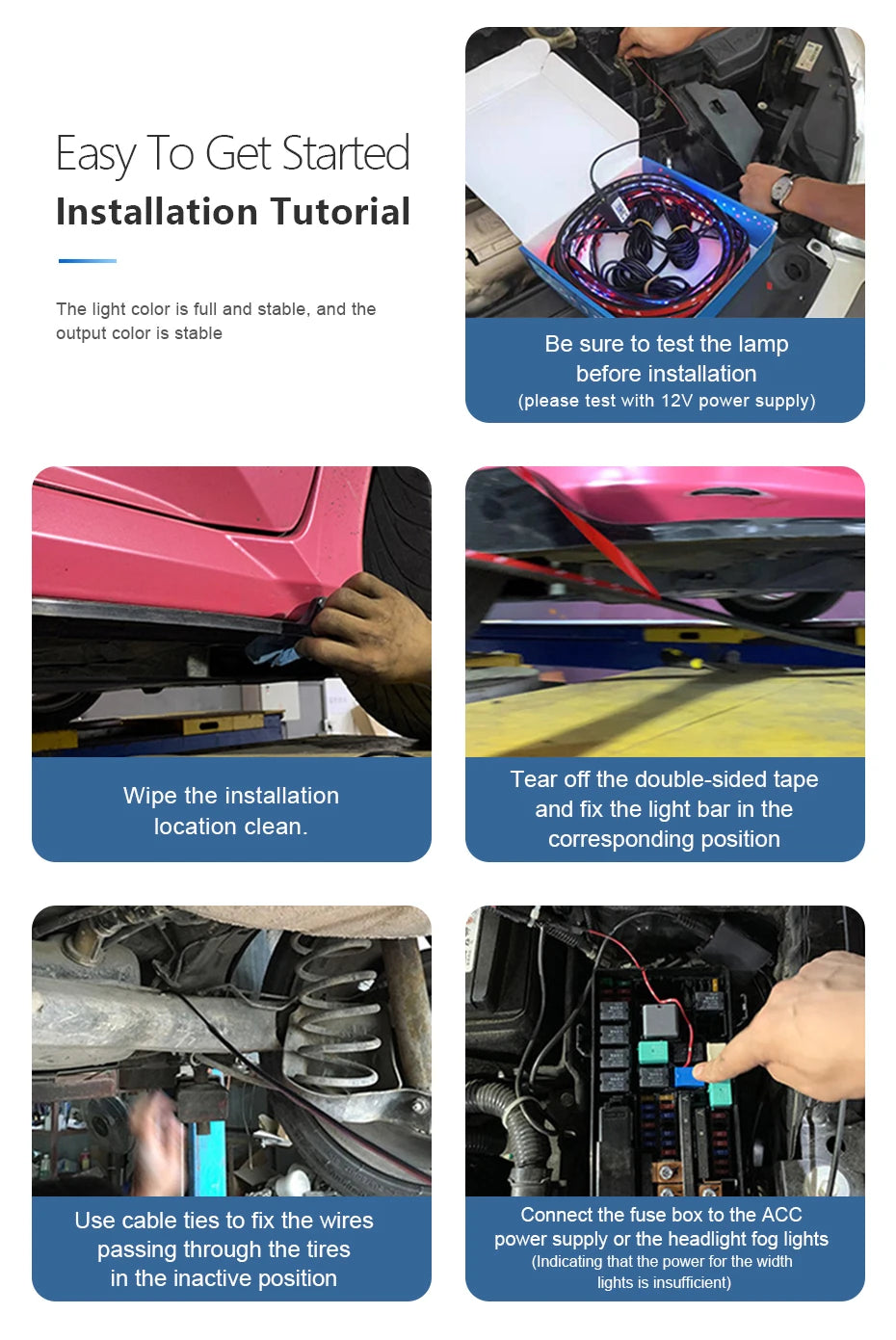 Multicolor Car Under Glow LED Lights