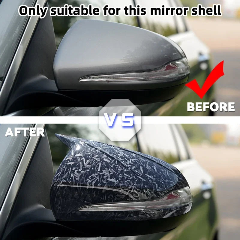 Rearview Mirror Cover Bright Black Replacement 2014-2019 LHD