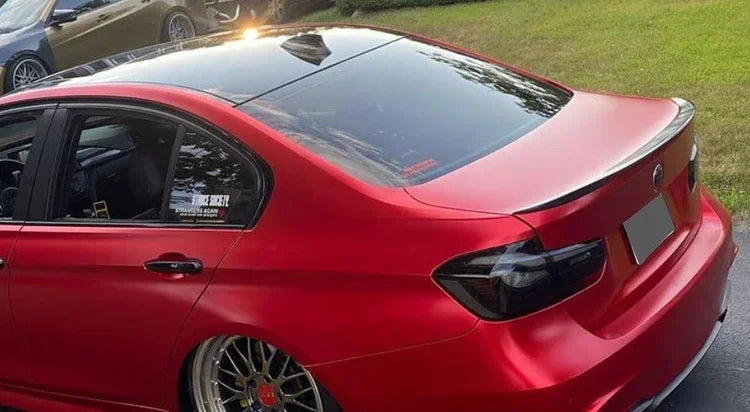 Sensefull Carbon Fiber Rear Bumper Lip Trunk Wing MP M4 PSM Style Roof Spoiler Kit For BMW 3 Series F30 F31 F35 2012-2019 Gloss Black