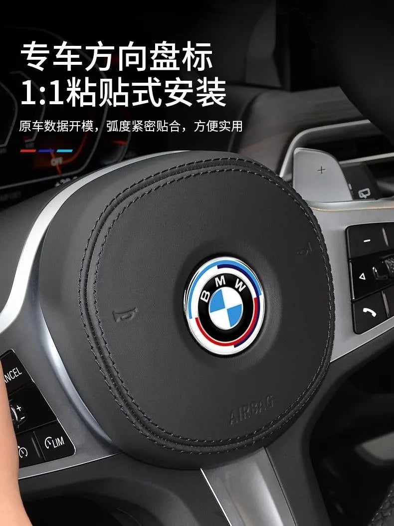 Car Steering Wheel Decoration Badge 45mm Sticker Accessories