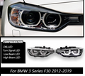 Car Lights For BMW 3 Series F30 Headlight 2012-2019 LED Projetor head Lamp Daytime Running Light Automotive Accessories