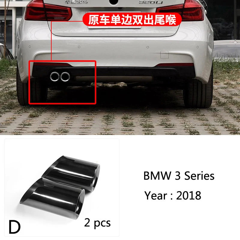 BMW Car-Styling Stainless Steel Car Exhaust Muffler TailPipes Cover