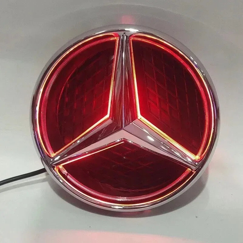 White Blue Red Light Car Front Grilled Star Emblem LED Illuminated Logo for Mercedes Benz W205 C E R ML GL GLA CLA CLS 2013-2016
