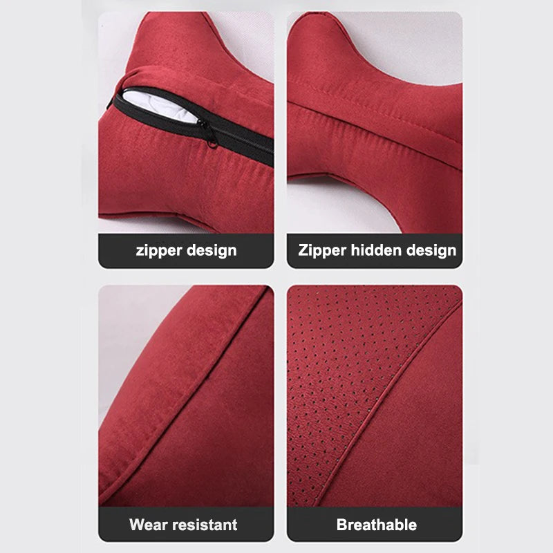 2pcs Breathable Car Headrest Neck Support Seat Pillow Protect Neck