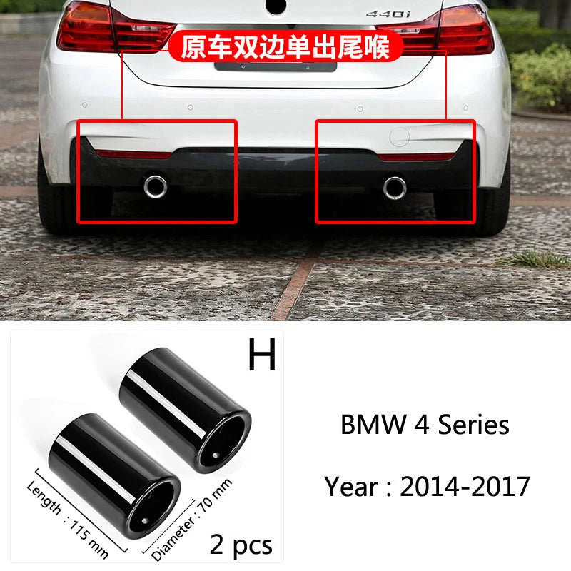 BMW Car-Styling Stainless Steel Car Exhaust Muffler TailPipes Cover