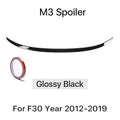 Sensefull Carbon Fiber Rear Bumper Lip Trunk Wing MP M4 PSM Style Roof Spoiler Kit For BMW 3 Series F30 F31 F35 2012-2019 Gloss Black